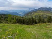 Österreich - Steinplatte - Ausblick zu Fellhorn, Wildem Kaiser, Tal bei Erpfendorf und Kitzbüheler Horn